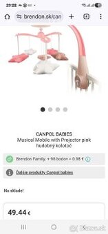 Dětský kolotoč nad postýlku