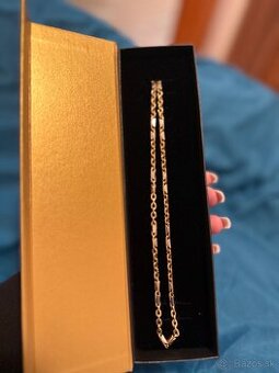 Zlatý náhrdelník – 14 kt (žlté + biele zlato) - 1