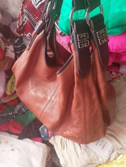 Hnedá kožená kabelka