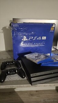 ⚡ PlayStation 4 Pro – Výborný stav + 2 ovládače + 4 hry 🎮✨