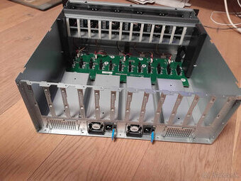Novy mining rig case ASRock 4U12G + 2 x GW-CRPS1200D2 1200W