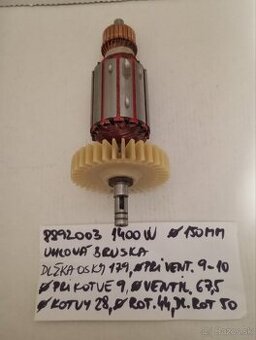 Rotor 1400w,uhlová bruska