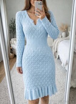 KRÁSNE PLETENÉ ŠATY značky A+