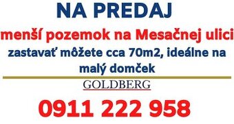 Na predaj menší pozemok na Mesačnej, Komárno