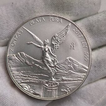 Striebro 2 OZ Libertad 2017 Mexiko