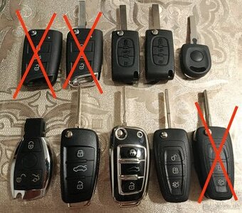 Náhradné kľúče Mercedes, Audi, Škoda, Ford