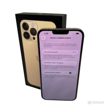 IPHONE 13 PRO MAX GOLD 128GB ZÁRUKA - VEĽMI DOBRÝ STAV