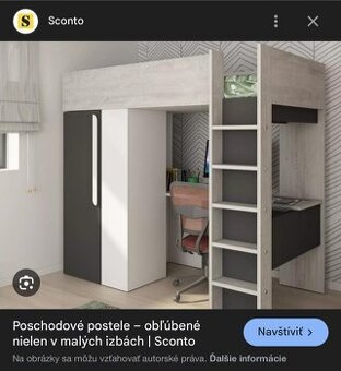 Poschodova detska postel Emet