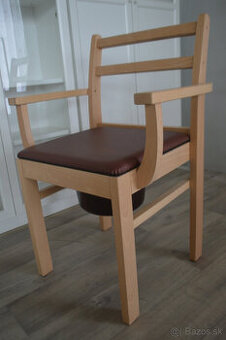 Toaletná stolička - Dubová 100percent pvená