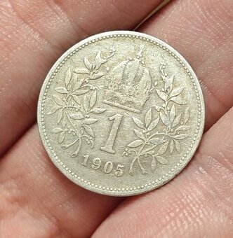 1 koruna 1905, Frantisek Jozef I., vzácnejsia