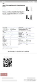 Predám domáce kino SAMSUNG HT-D555