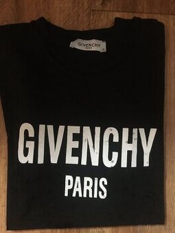 GIVENCHY black dámske tricko dierovany vzhľad M