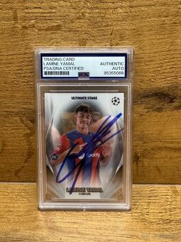 Lamine Yamal UEFA kartička grading PSA Authentic Auto