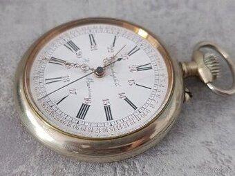 Pekné masivní kapesní hodinky COLOMBOPHILE, 66mm