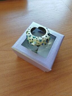 Predám strieborny home made prsteň so Swarovski kryštálmi