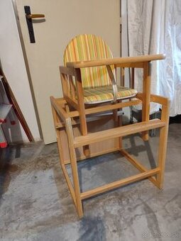 Detská drevená stolička 2 v 1