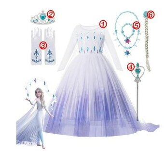 Šaty kostým princez Elza Ľadové kráľovstvo Frozen
