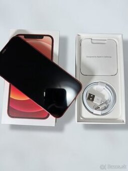 Apple iPhone 12 64GB Red - 100% batéria