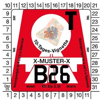 Dialničná nálepka Rákúsko