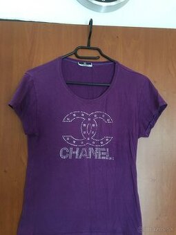 CHANEL lila dámske tricko S/M