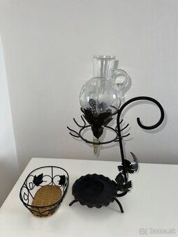 Antique Leptaný sklenený dekantér