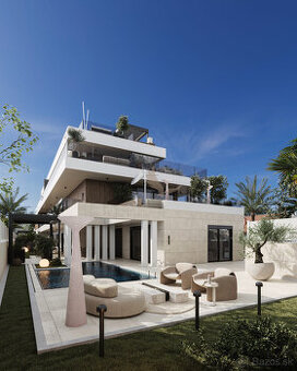 Novostavba - Luxusný Apartmán s Bazénom , 50m od mora / Zato