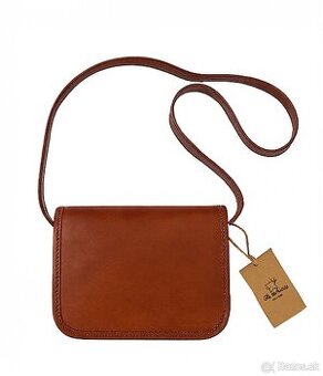 Kozena kabelka hnedej farby, Gusti Leder Natur, NEW