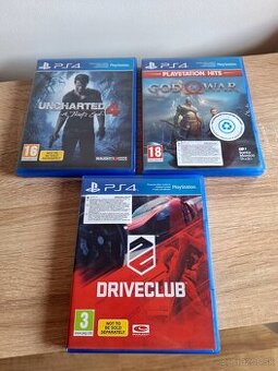 God of War / Uncharted 4 / Drive Club - PS4/PS5
