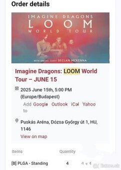 Imagine Dragons Budapest 15.6.2025