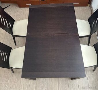 Jedálenský set, stol a 4 stolicky