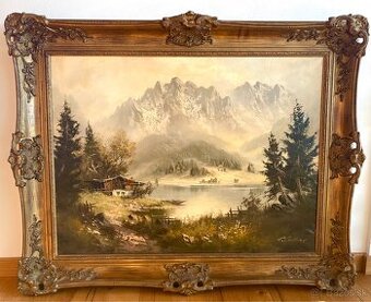 Starý krásný obraz v nádherném rámu