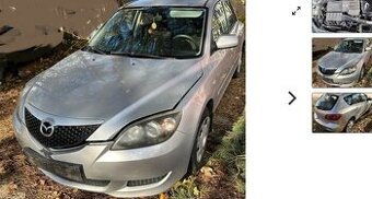 Mazda 3 1.6 2004 predám MOTOR Z601, PREVODOVKA, nárazník, dv