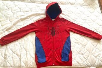 Spiderman mikina na zips s kapucňou, veľ. 140