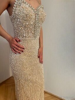 Luxusne perleťové šaty - nové 
