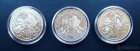 Strieborne mince Wiener Philharmoniker 2015, 2022, 2023