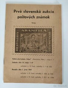 RARITA Prvá slovenská aukcia poštových známok
