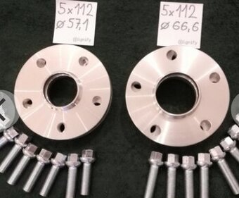 Predám Rozširovacie podložky duralové 5X112 aj 5X120
