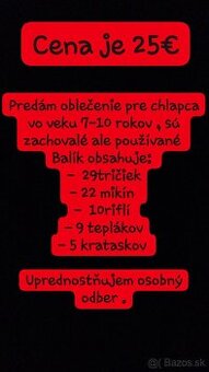 Predám veľký Mix Balík oblečenia