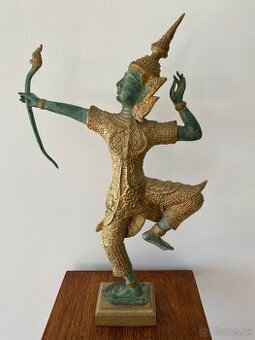 THAJSKÁ BRONZOVÁ SOCHA KRÁĽ RAMA 46cm