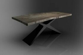 Gaštaanový monolitický Stôl z masívneho dreva - 1