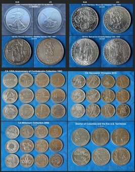 Strieborné investičné mince Česko-Slovensko. Kolekcie CA-USA