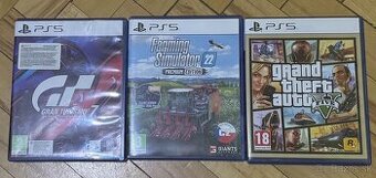 Granturismo 7,Farming simulátor22 ,Gta 5