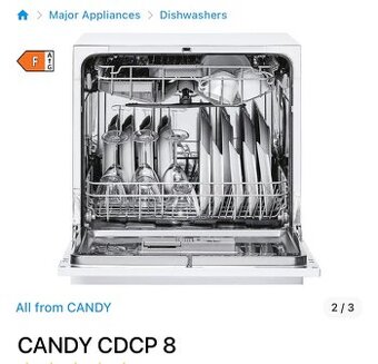 Volne stojaca umyvacka riadu CANDY CDCP8