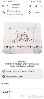 Prebalovacia podložka velka, makka