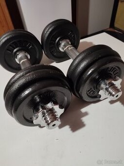 činky jednoručky 2 x 10 kg nove