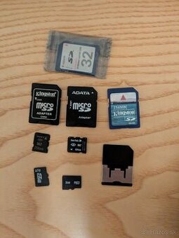 "retro" pamäťové karty SD, M2, MMC a iné