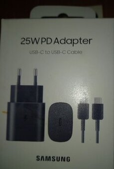 Samsung cestovná nabíjačka 25 W + USB-C/USB-C dátový kábel B