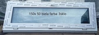 Predám biele sklopne okna trosjklo 150x50, 150x50 dub.kora