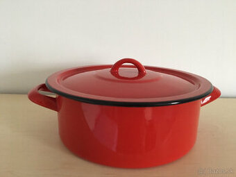 Červený hrniec s pokrievkou - NOVÝ