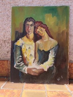 Originálna olejomaľba „Dvojica“ – Rostislav Vrána (2019)